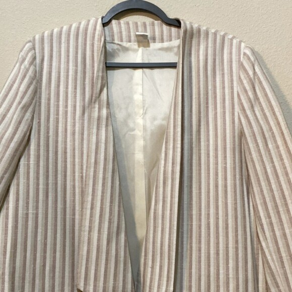 Vintage Michelle Stuart Pinstripe Blazer Jacket Dead Stock Pinstripe 16 NWT - Picture 4 of 15